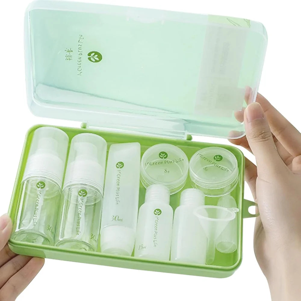 10-Pack Leak-Proof Travel Toiletry Bottles Refillable Container Kit