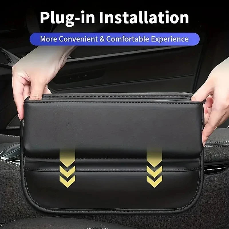 PU Car Seat Side Pocket Organizer – Console Crevice Storage Box, Universal Fit