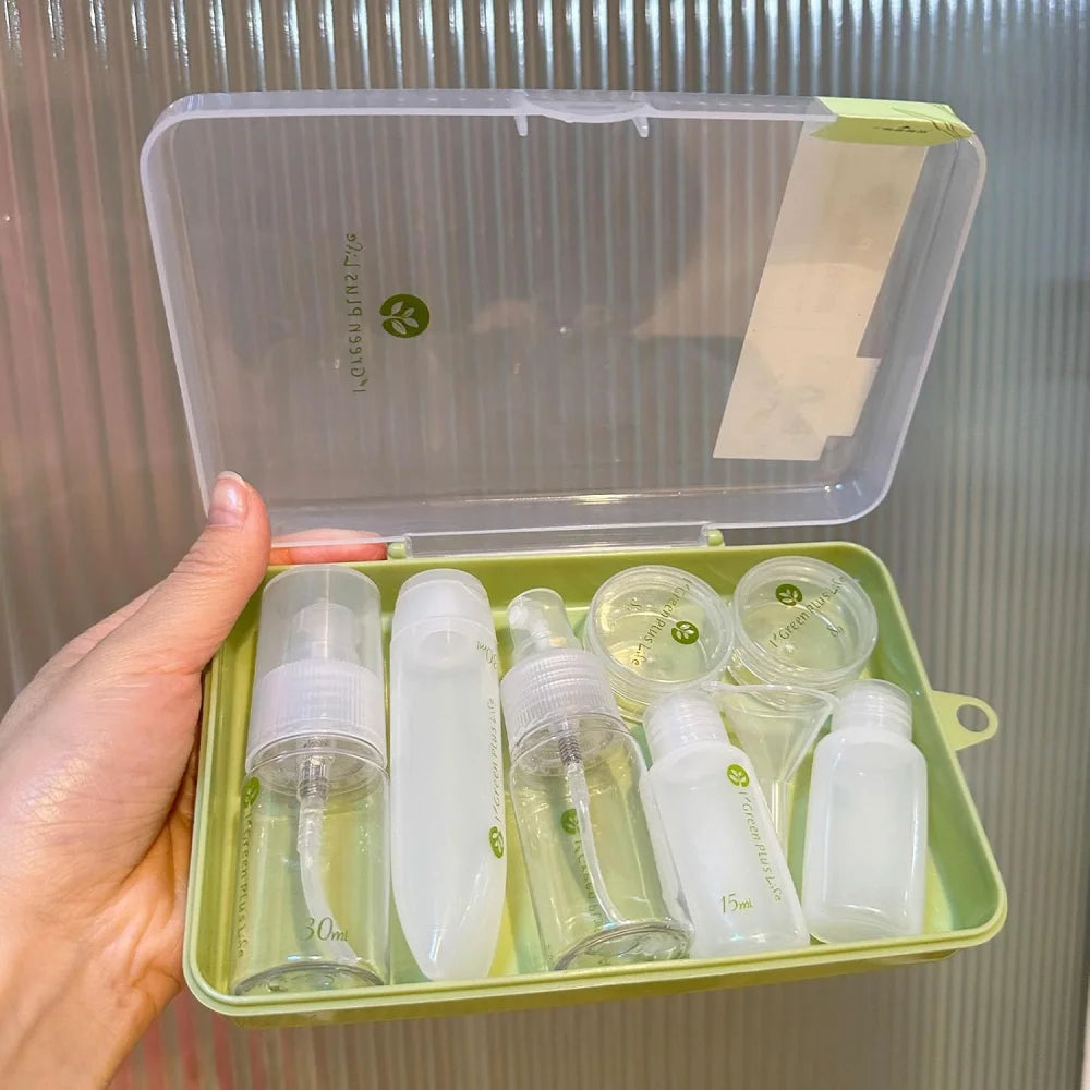 10-Pack Leak-Proof Travel Toiletry Bottles Refillable Container Kit