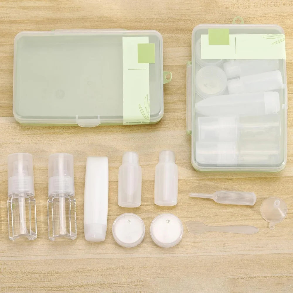 10-Pack Leak-Proof Travel Toiletry Bottles Refillable Container Kit