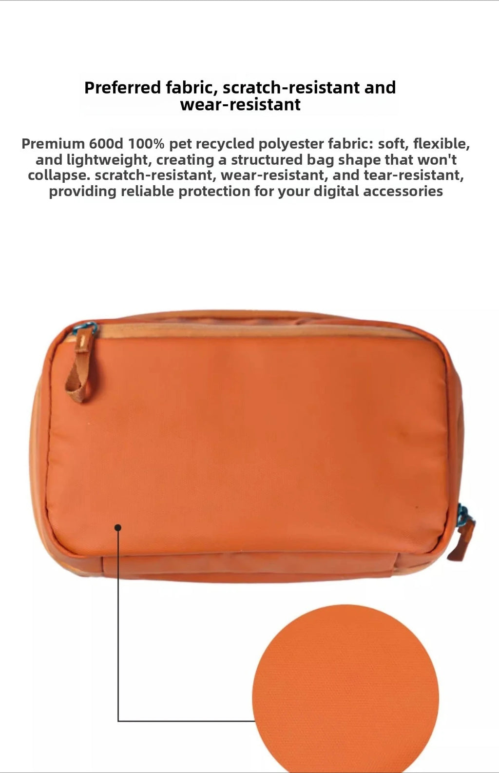 2-in-1 Tech Organizer Pouch – Detachable Double-Layer Cable & Electronics Storage Bag