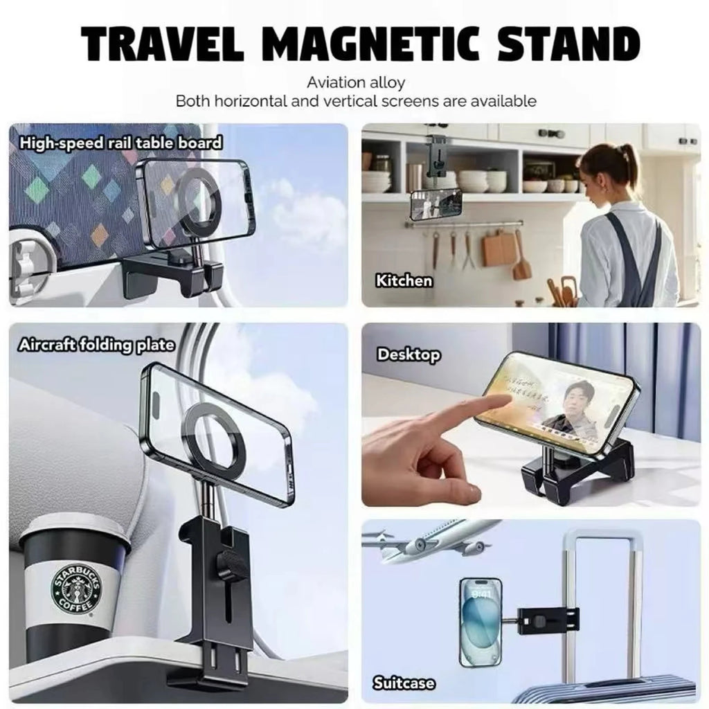 Foldable Magnetic Car Phone Holder – Backseat Mount for Navigation, GPS & Video Recording