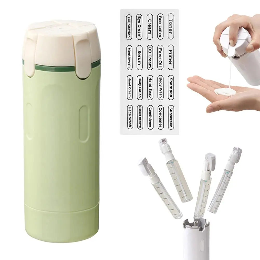 4-in-1 Portable Travel Cosmetics & Shampoo Split Bottle