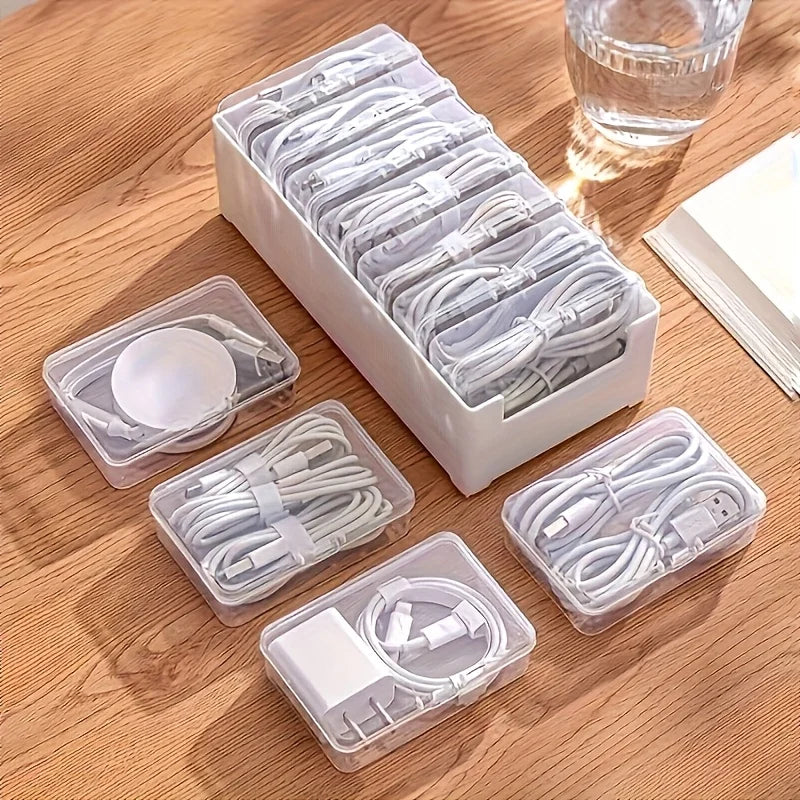 Desktop Cable Management Box & Charging Accessories Drawer Organizer