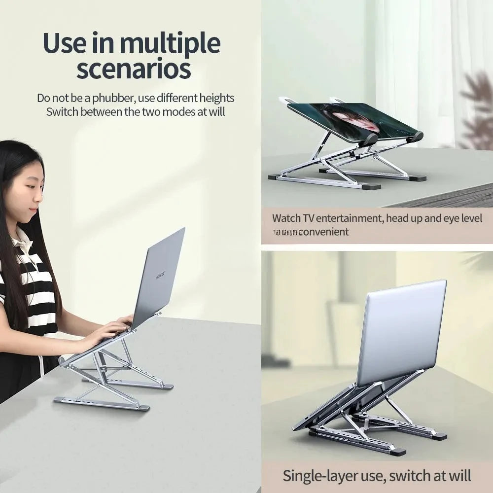 Adjustable Aluminum Foldable Laptop Cooling Stand for MacBook