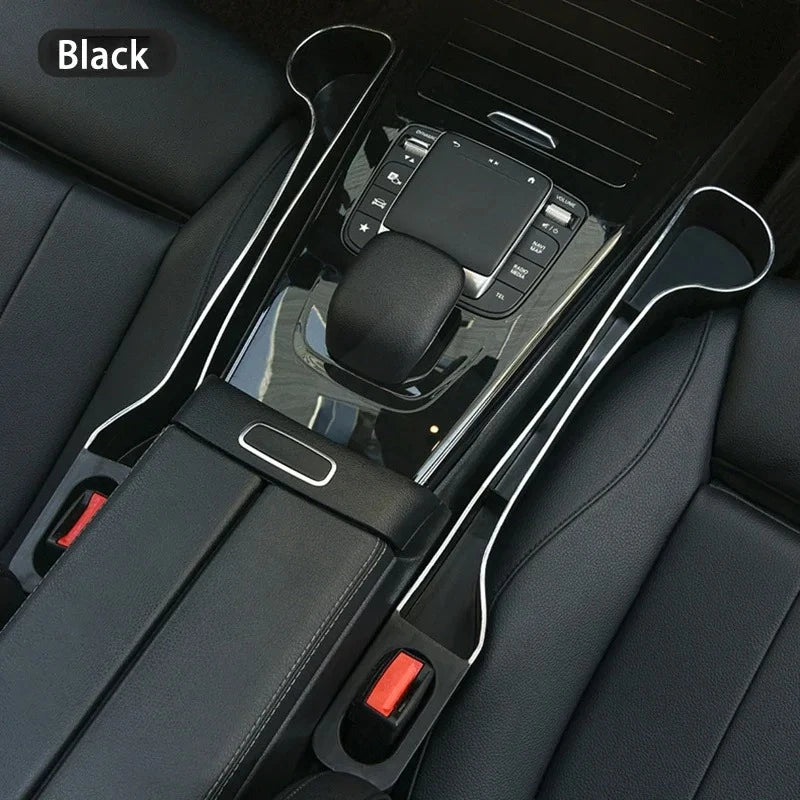 Car Seat Gap Filler Organizer 2-Pack – with Cup Holder & Phone Holder, Universal Fit