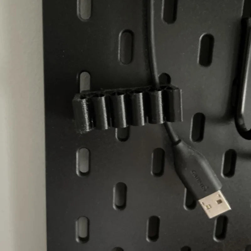 Pegboard Cable Organizer Holder & Desk Wire Management Clip