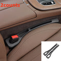 2-Pack Waterproof PU Car Seat Gap Plug Strip with Storage Grooves