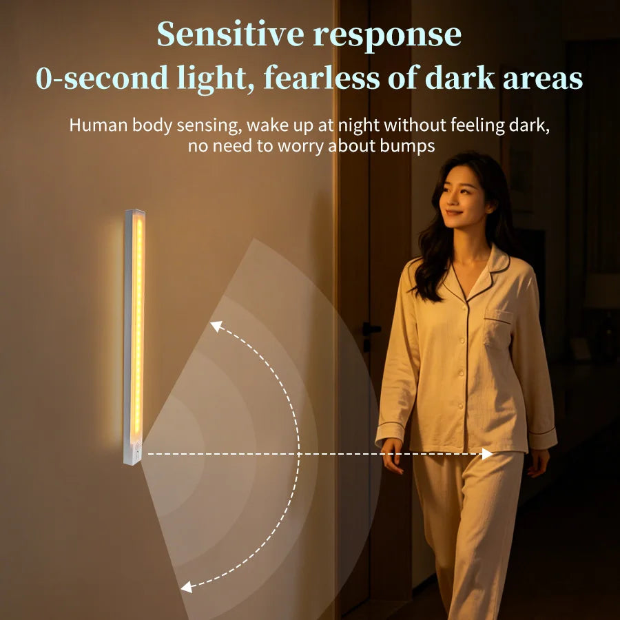 RGB Motion Sensor LED Light Bar – 5 Modes, Rechargeable, Gaming & Decor