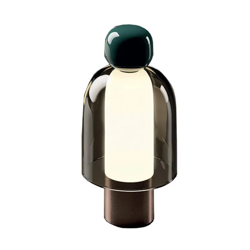 Nordic Glass Cordless Table Lamp – Rechargeable Bedside Desk Light