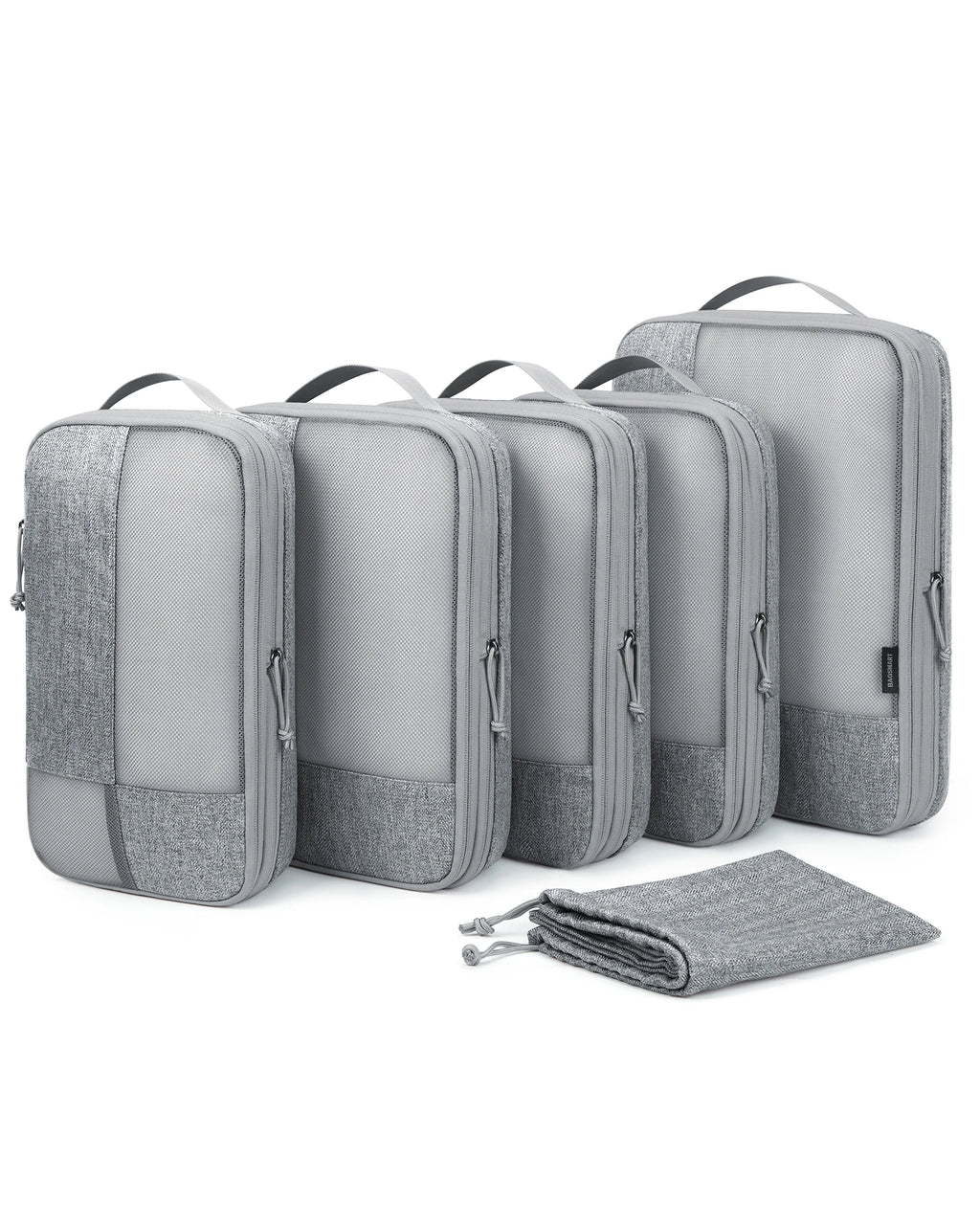BAGSMART 6-Piece Compression Packing Cubes Set – Expandable Travel Luggage Organizer with Shoe Bag