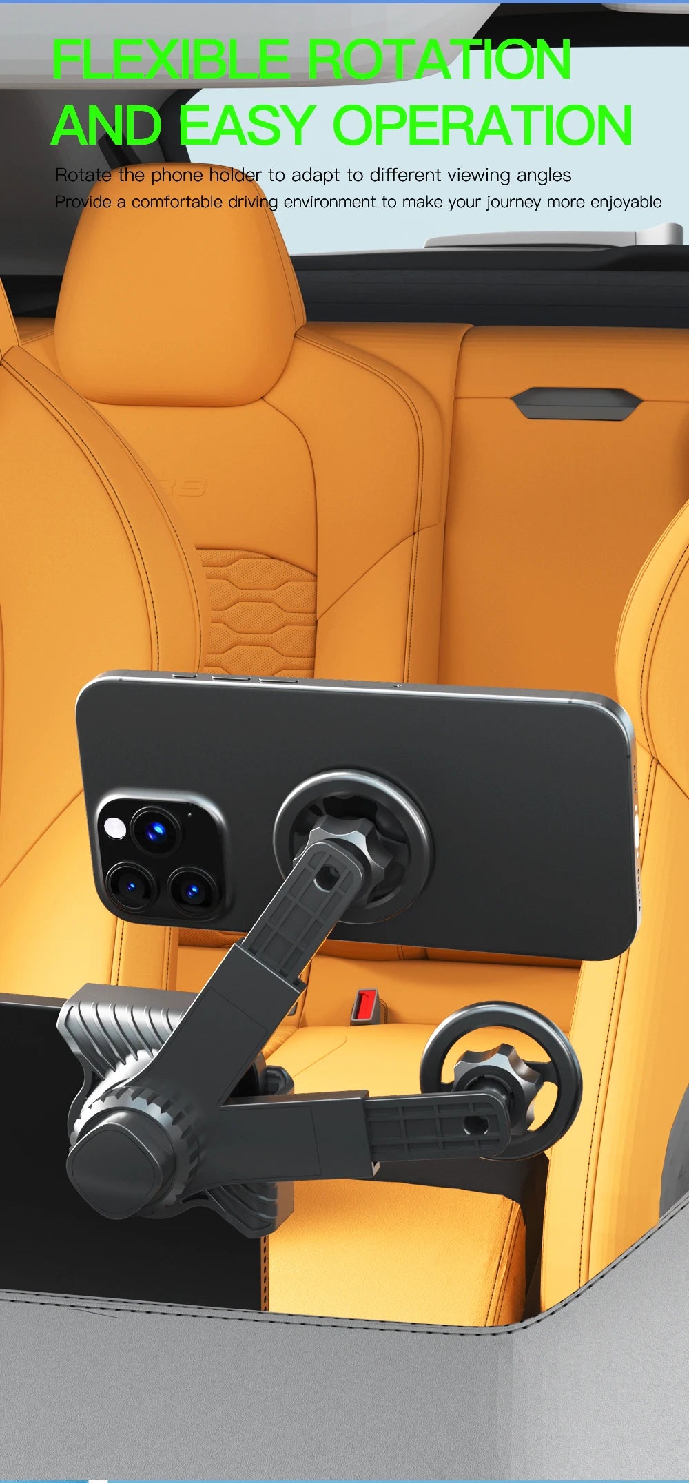 Magnetic Car Phone Holder | 360° Rotation | Foldable Dashboard Mount