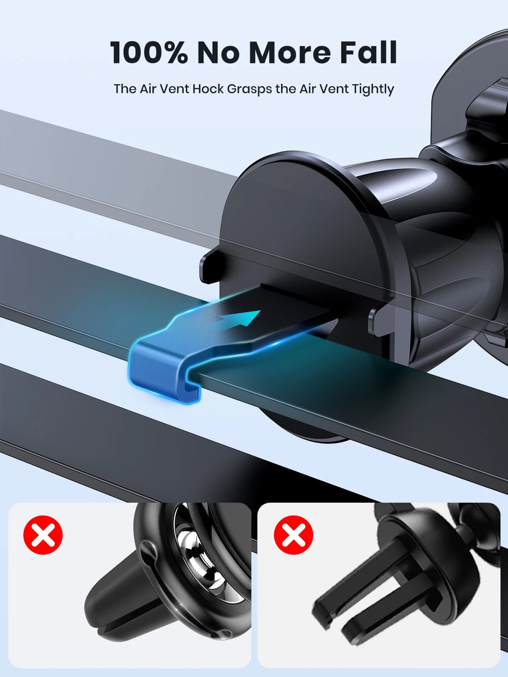 TOPK Magnetic Car Phone Holder | 6 N52 Magnets | Air Vent Mount | Universal Fit