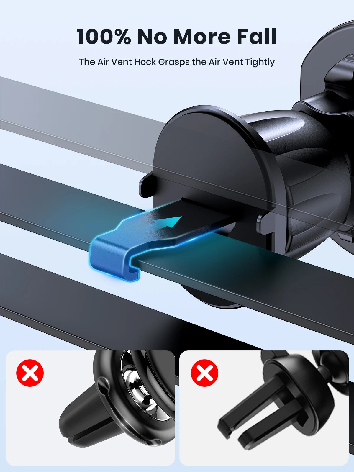 TOPK Magnetic Car Phone Holder | 6 N52 Magnets | Air Vent Mount | Universal Fit