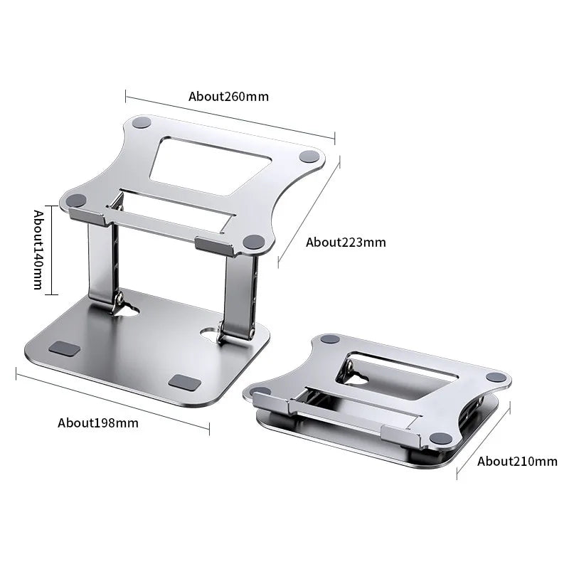 Adjustable Aluminum Laptop & Tablet Stand with Cooling Support