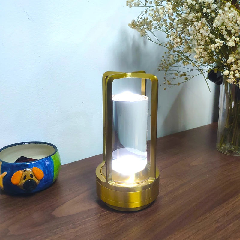 Industrial Cordless Table Lamp – RGB & 3-Color LED, Metal, Indoor & Outdoor