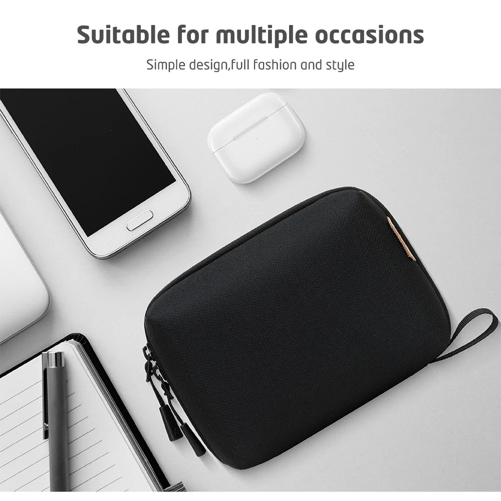 Travel Electronics Organizer Bag – Portable Cable, Charger & Power Bank Storage
