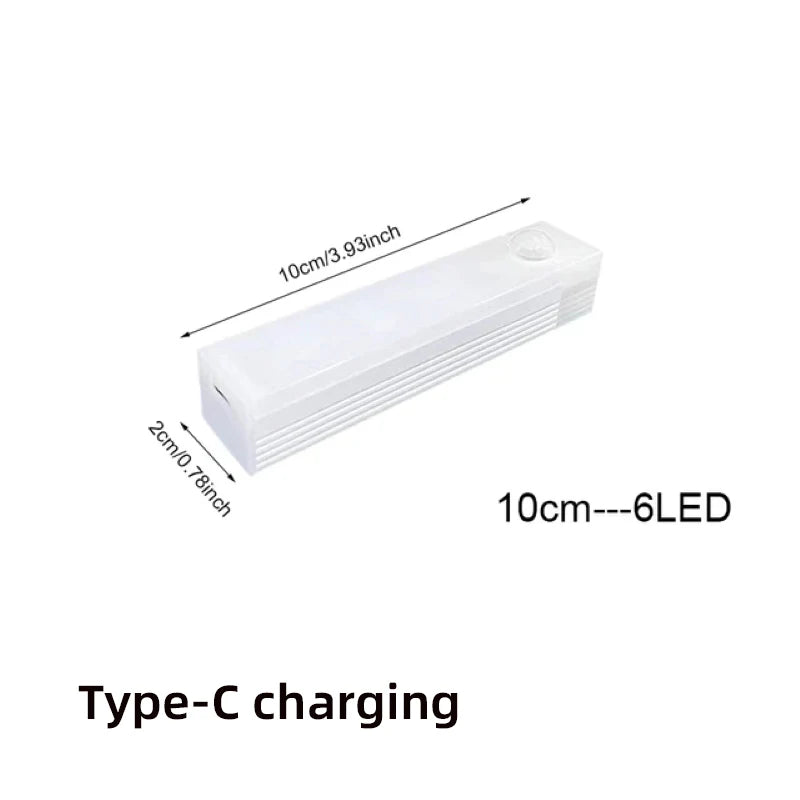 مصباح ليلي LED لاسلكي بمستشعر حركة – قابل لإعادة الشحن عبر USB-C