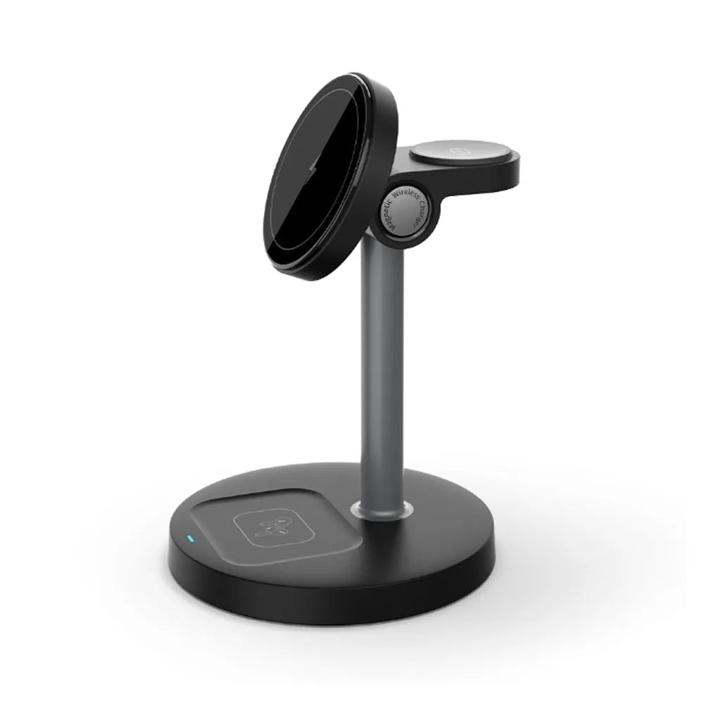 3-in-1 Magnetic Wireless Charging Station – iPhone, Apple Watch & AirPods, 15W Fast Charge