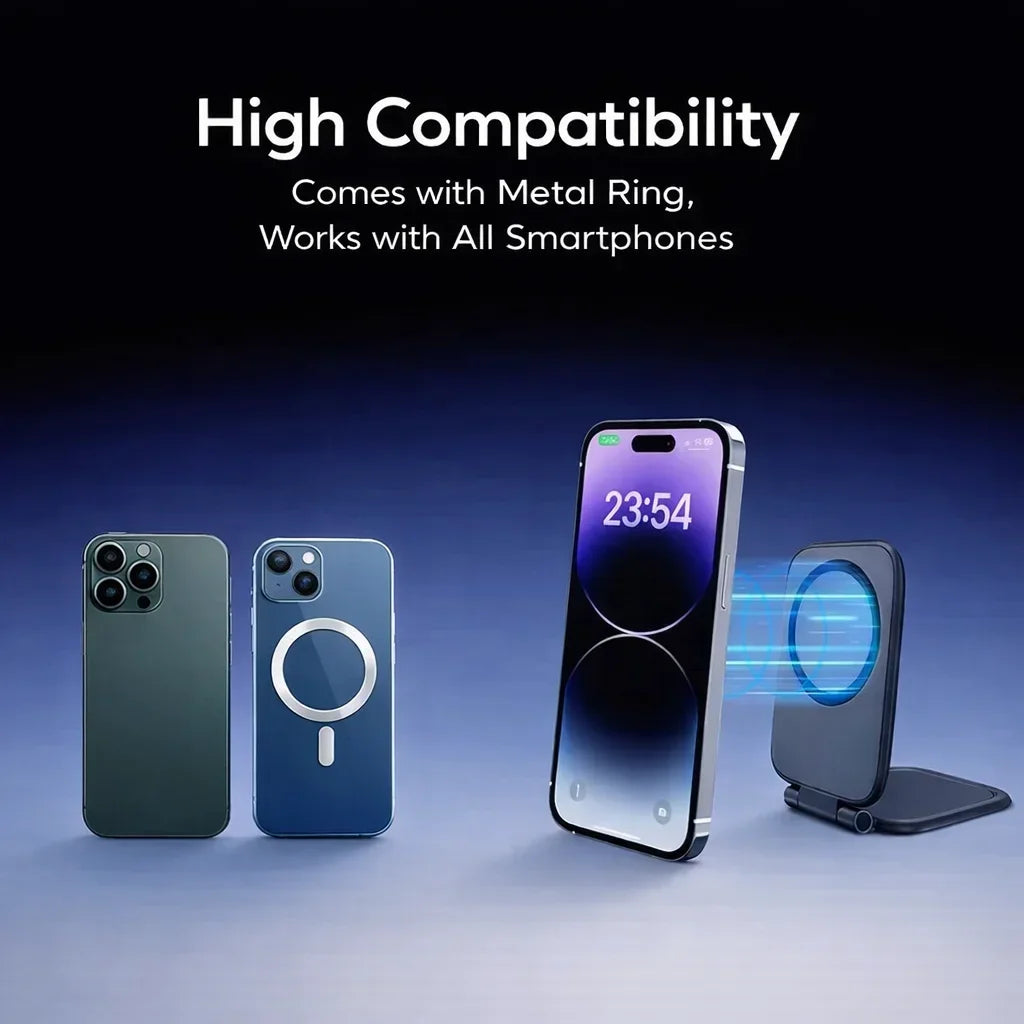 Foldable Magnetic Car Phone Mount – Adjustable Dashboard Holder
