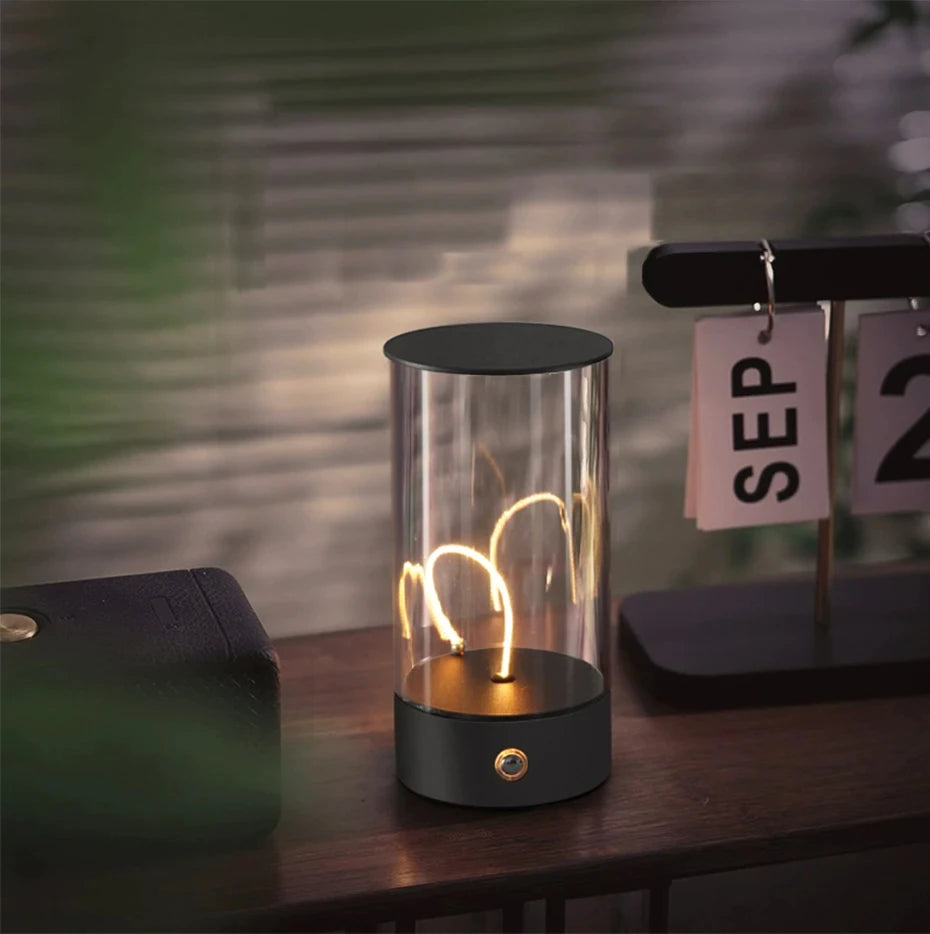Cordless LED Table Lamp with Magnetic Adjustable Filament – 3-Mode Dimming