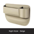 PU Leather Car Console Crevice Storage Box – Seat Gap Organizer with Cup Holder