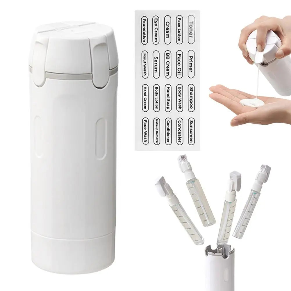 4-in-1 Portable Travel Cosmetics & Shampoo Split Bottle