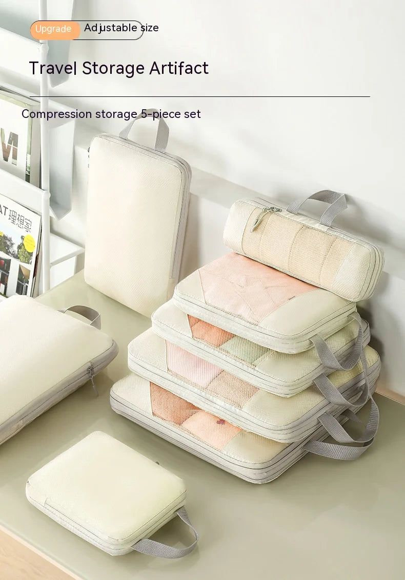 Expandable Compression Packing Cubes – Lightweight Travel Organizer Set for Suitcases
