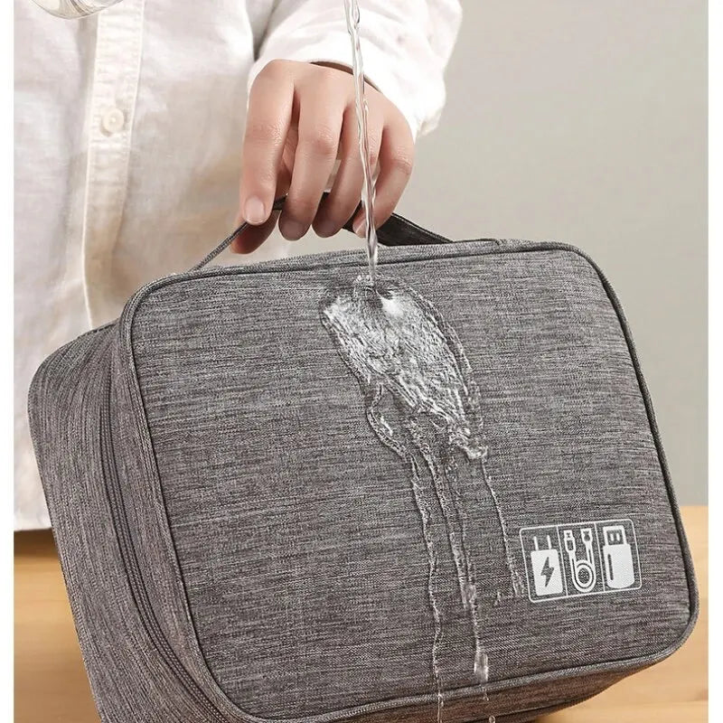 Large Capacity Multifunctional Electronic Organizer Travel Bag for Power Bank & Cables