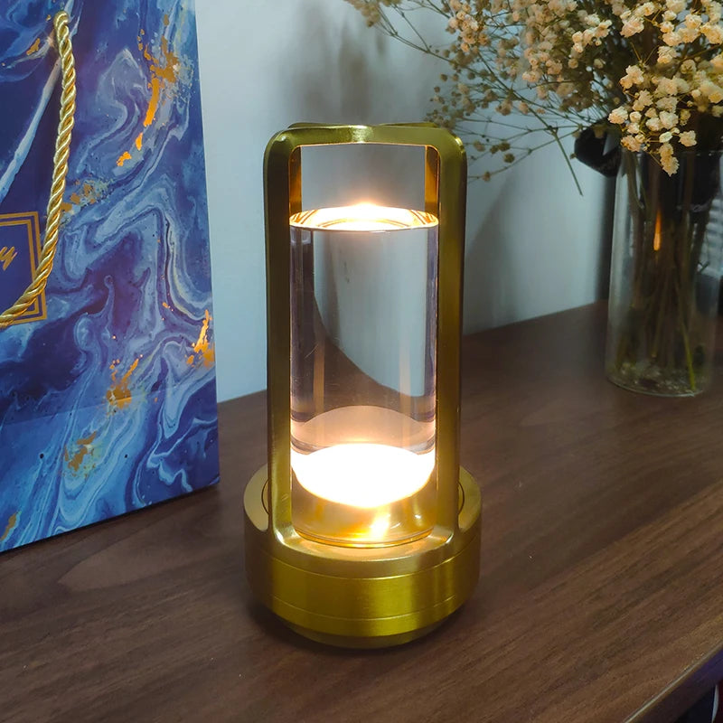 Industrial Cordless Table Lamp – RGB & 3-Color LED, Metal, Indoor & Outdoor