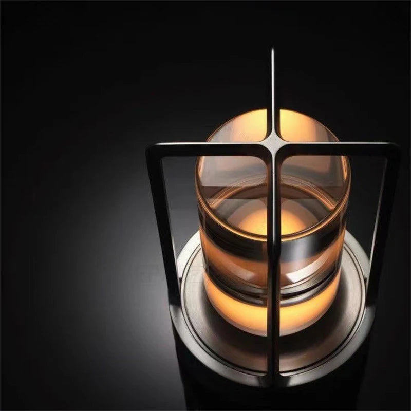 Industrial Cordless Table Lamp – RGB & 3-Color LED, Metal, Indoor & Outdoor