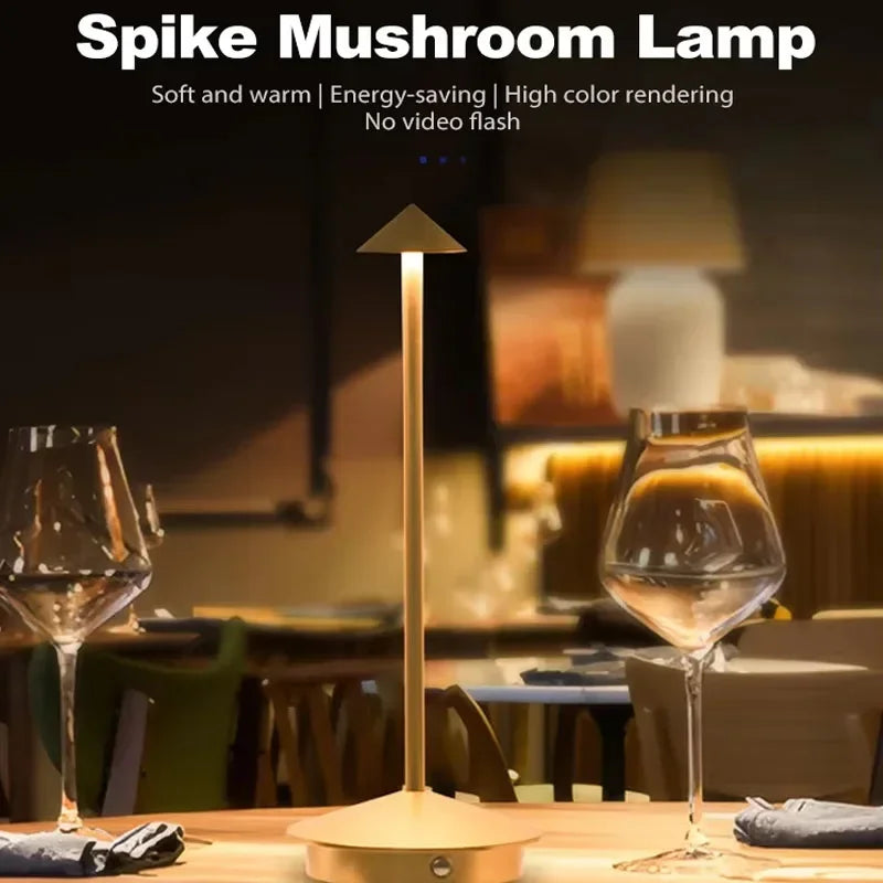 Cordless LED Table Lamp – Rechargeable, Touch Dimmable, Waterproof, Indoor & Outdoor