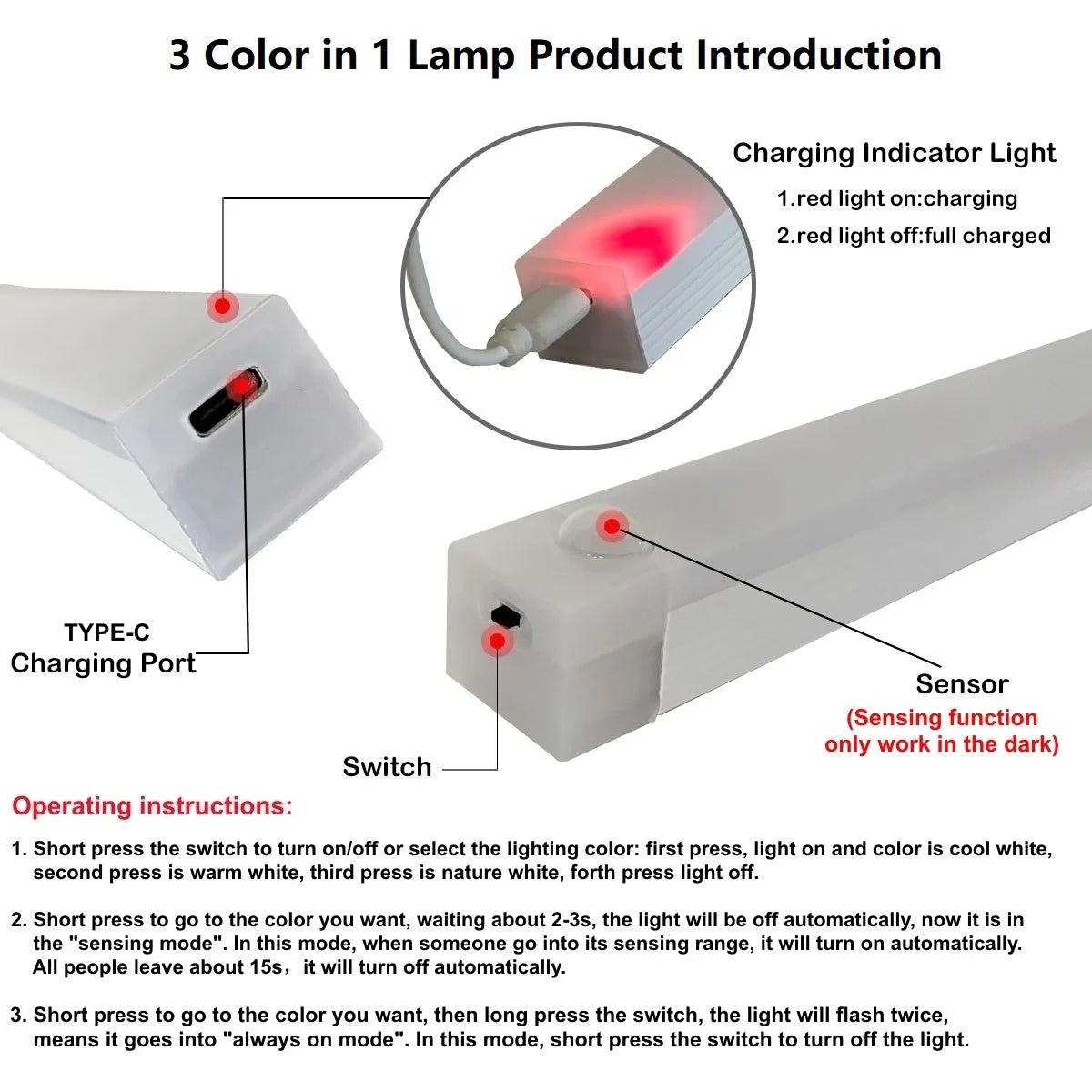 Motion Sensor LED Strip Light | USB Rechargeable | Cabinet, Wardrobe & Staircase
