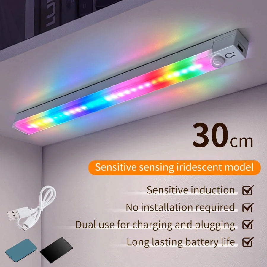 RGB Motion Sensor LED Light Bar – 5 Modes, Rechargeable, Gaming & Decor