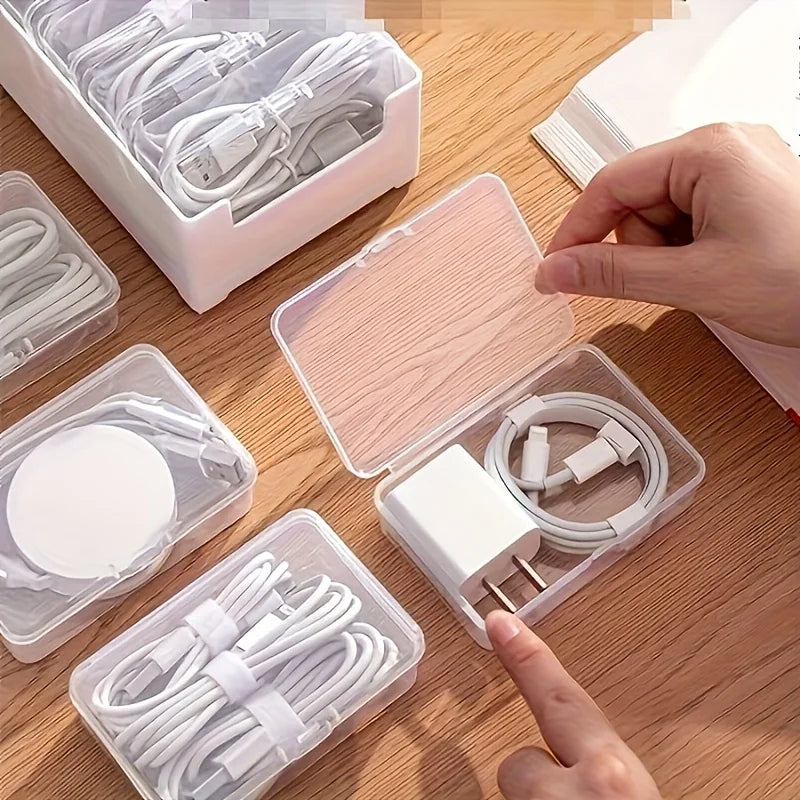Desktop Cable Management Box & Charging Accessories Drawer Organizer