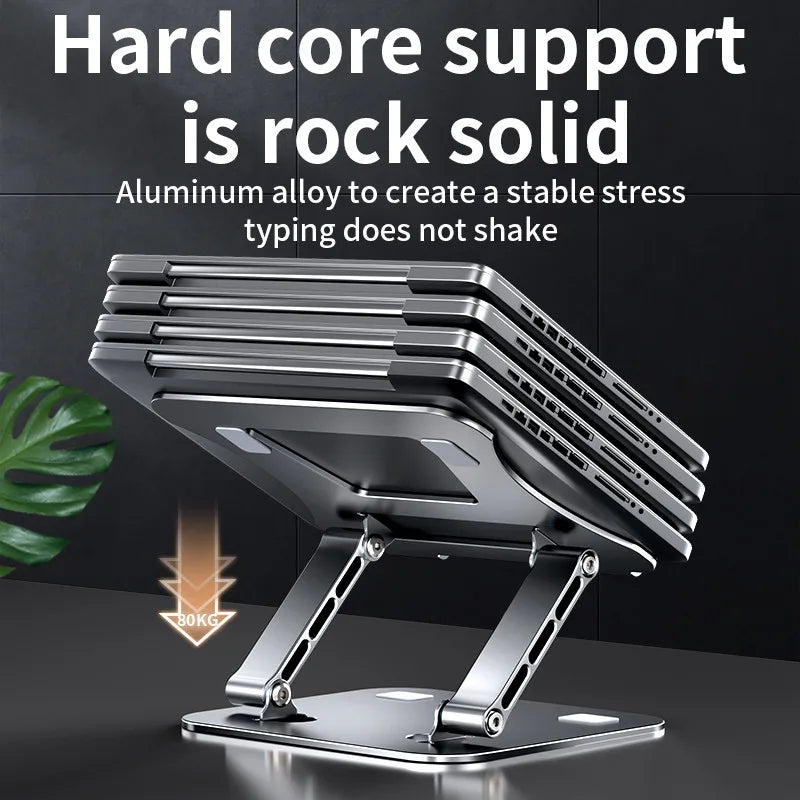Adjustable Aluminum Laptop & Tablet Stand with Cooling Support