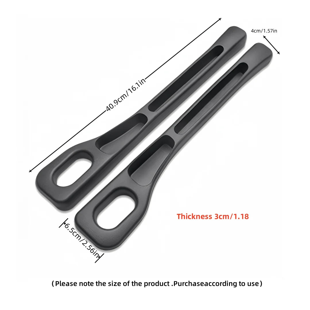 2-Pack Waterproof PU Car Seat Gap Plug Strip with Storage Grooves