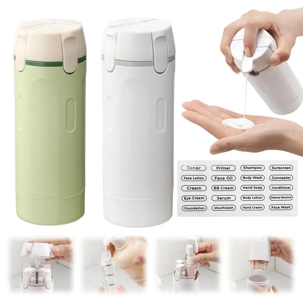 4-in-1 Portable Travel Cosmetics & Shampoo Split Bottle