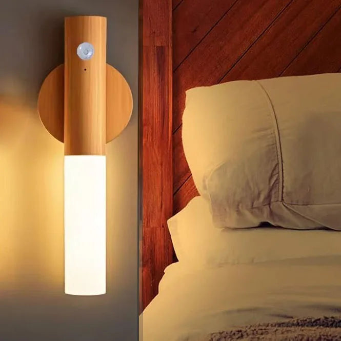 Magnetic Motion Sensor LED Wall Night Light – USB Rechargeable, Indoor