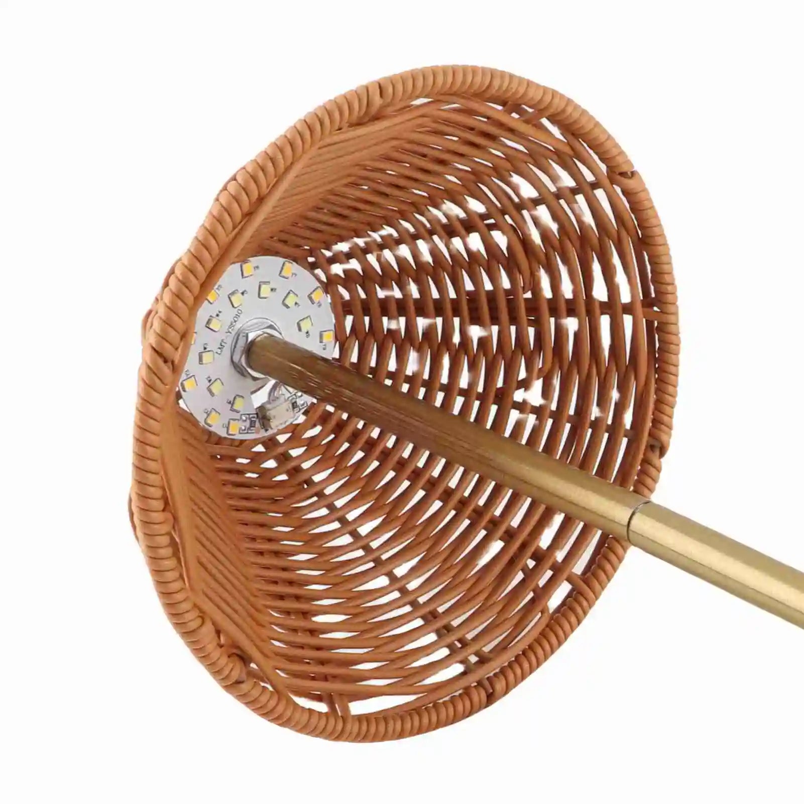 Cordless Boho Rattan Table Lamp – Dimmable LED, USB-C Rechargeable, Home & Restaurant