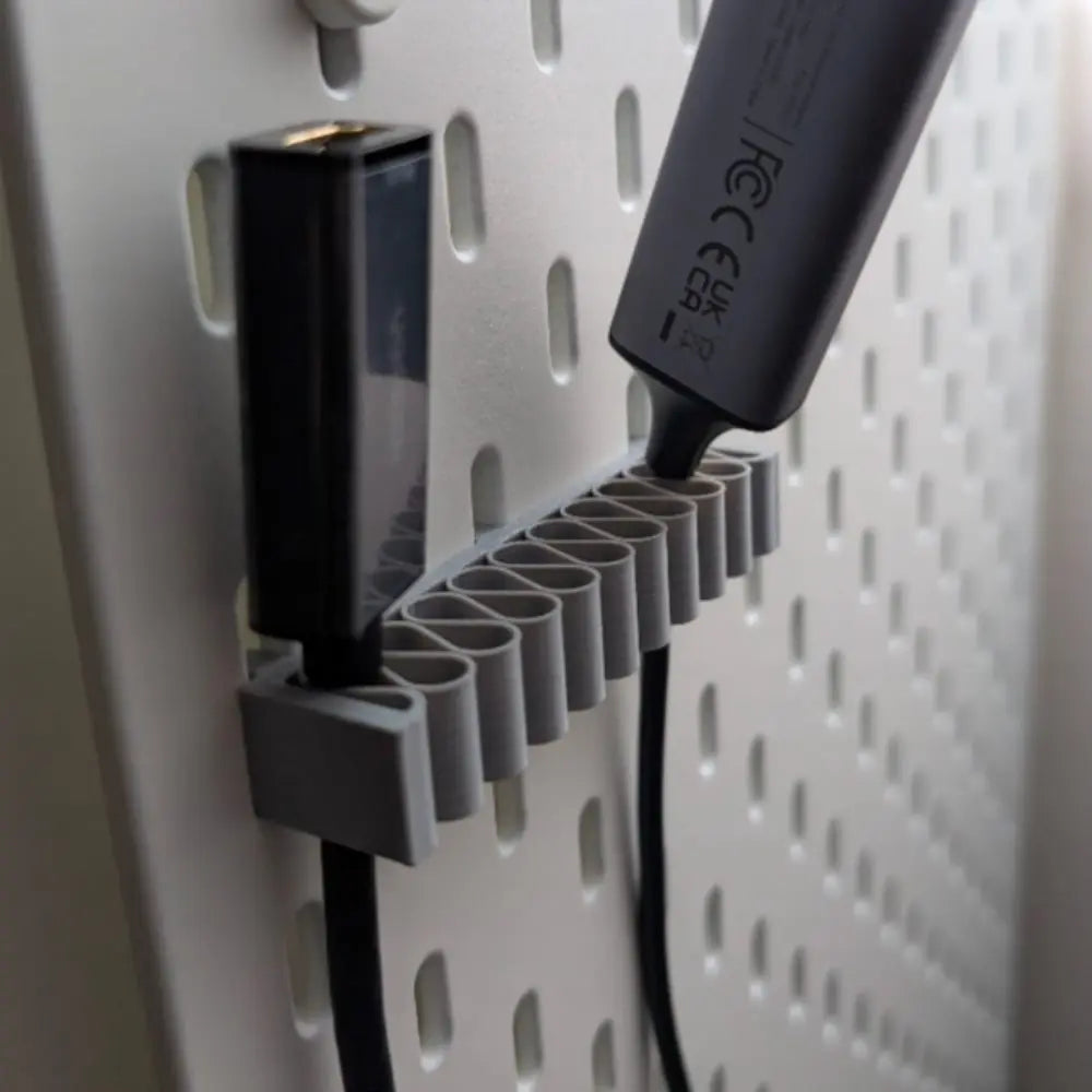 Pegboard Cable Organizer Holder & Desk Wire Management Clip