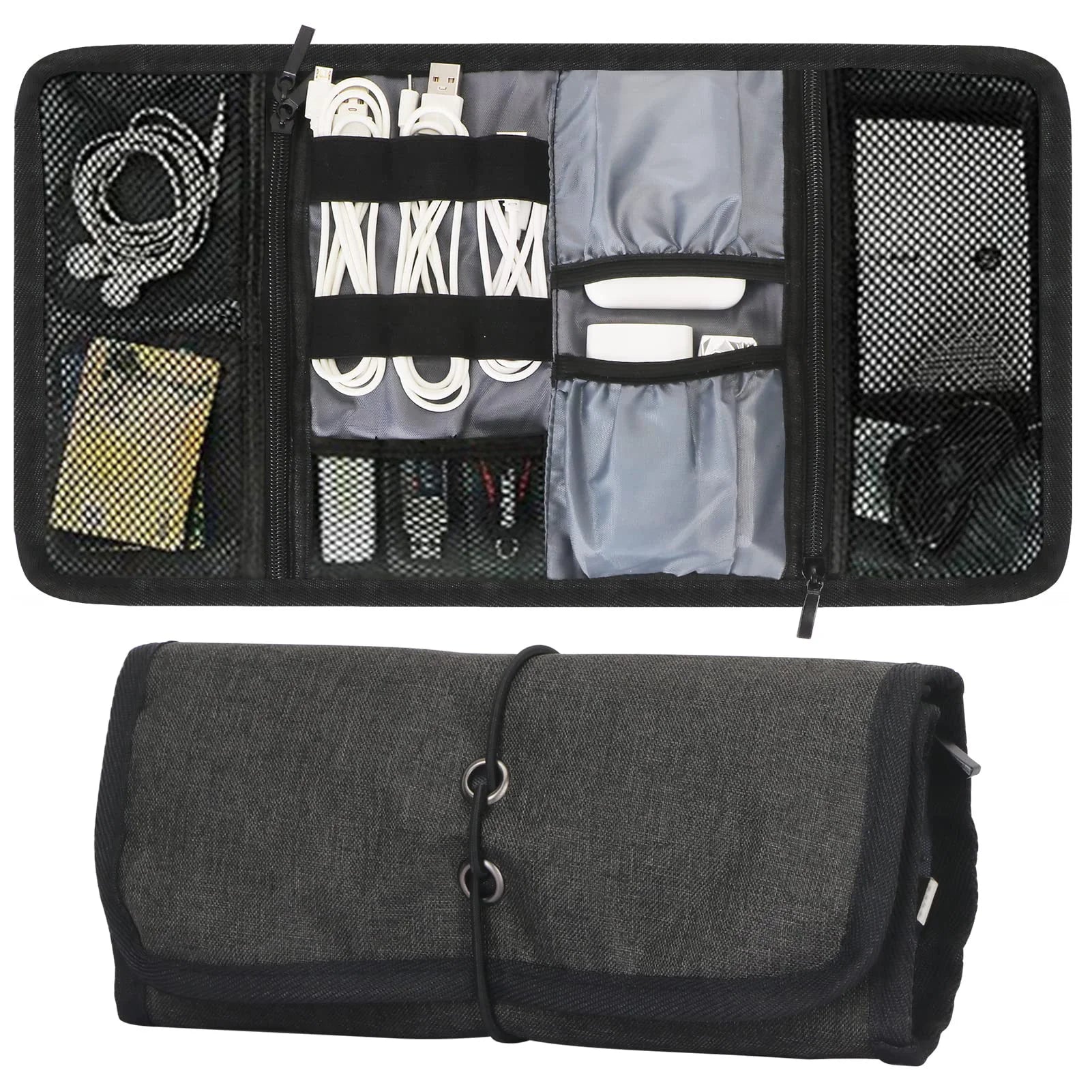 Portable Electronic Organizer Travel Bag for Cables, Power Bank & Accessories