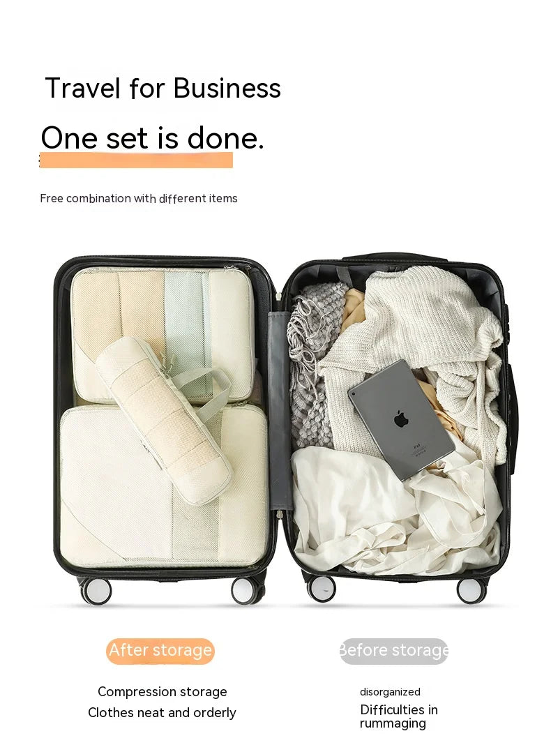 Expandable Compression Packing Cubes – Lightweight Travel Organizer Set for Suitcases
