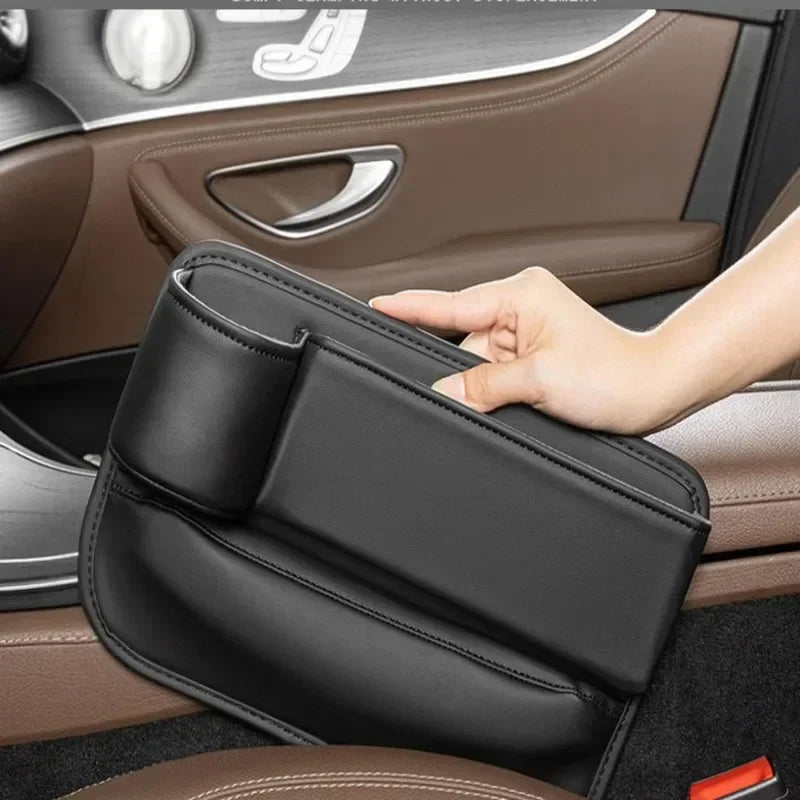Car Seat Gap Filler Console Organizer with Cup Holder & Storage Bin