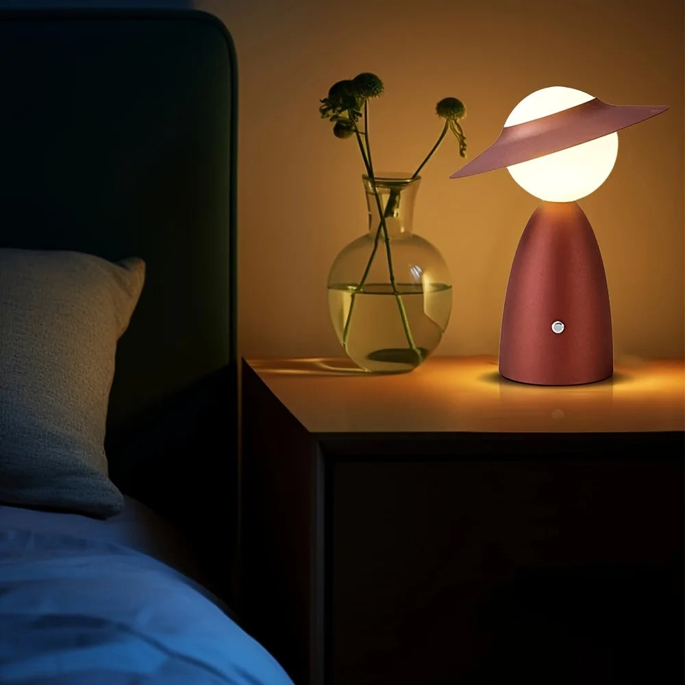 Cordless LED Desk Lamp – Stepless Dimming, Touch Control, USB Rechargeable, Portable