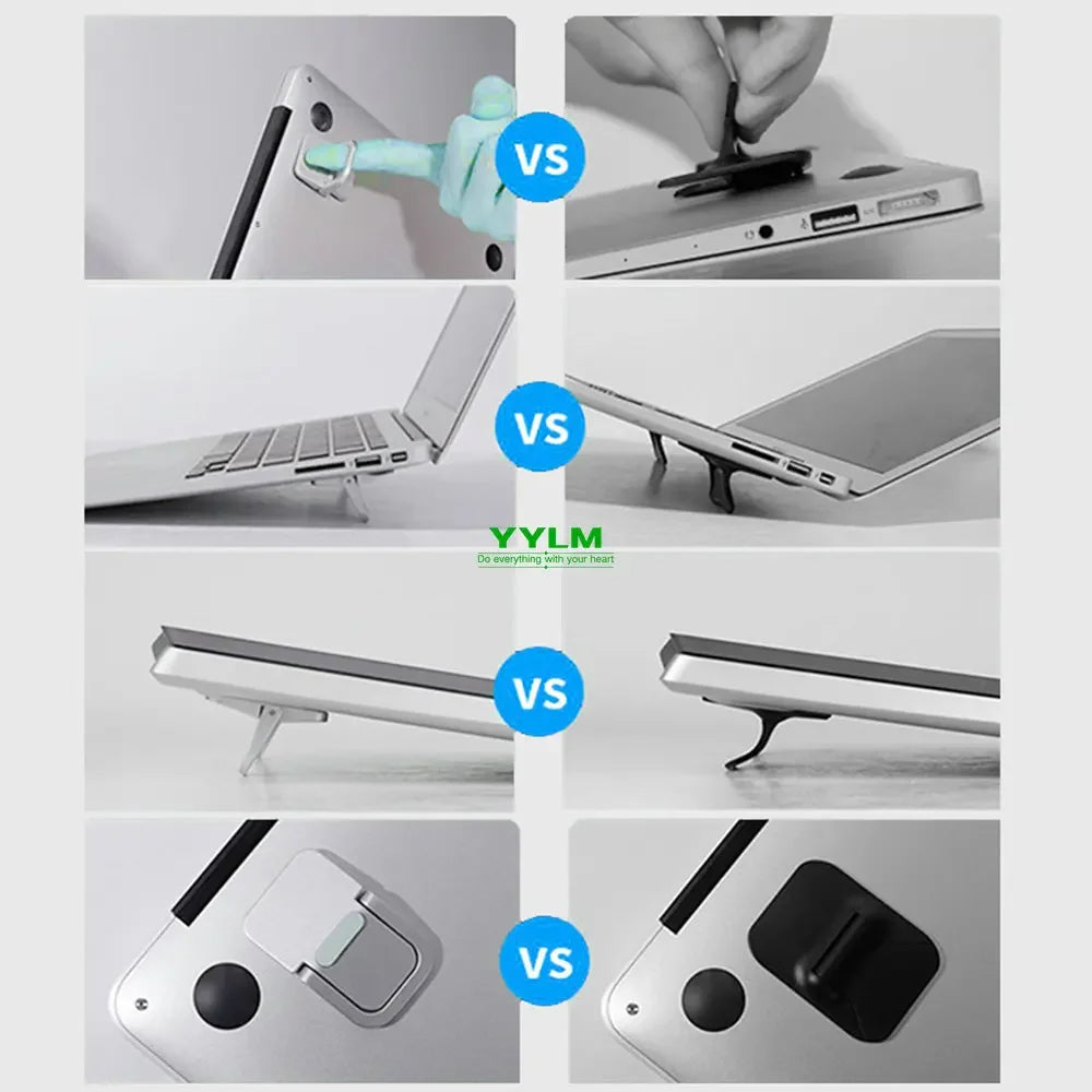 Compact Aluminum Laptop Riser with Portable Folding Legs