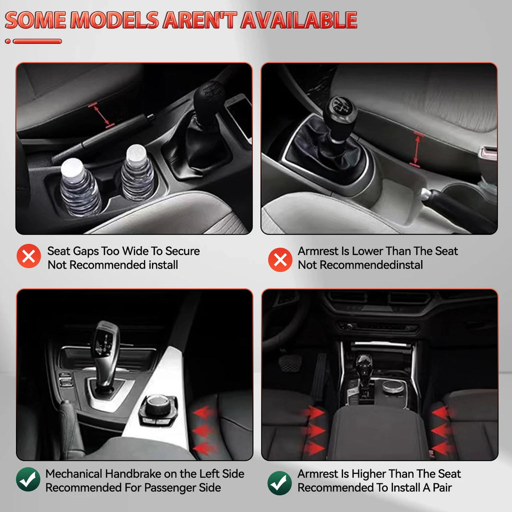 Car Seat Gap Filler Organizer | PU Leather | Dual USB Holes | Console Side Pocket