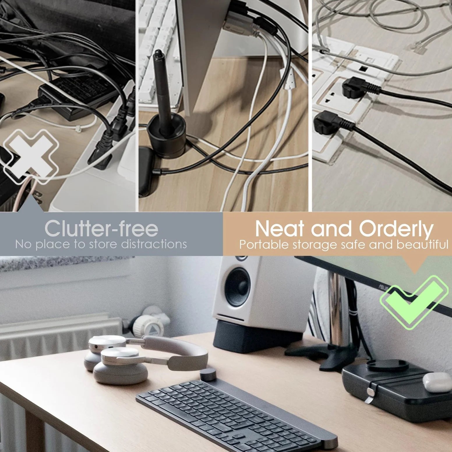 Portable Cable & Headphone Cord Organizer Set (5/10 Pack)