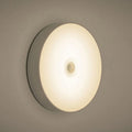 Round Motion Sensor LED Puck Light – USB Rechargeable, Warm/Cool White