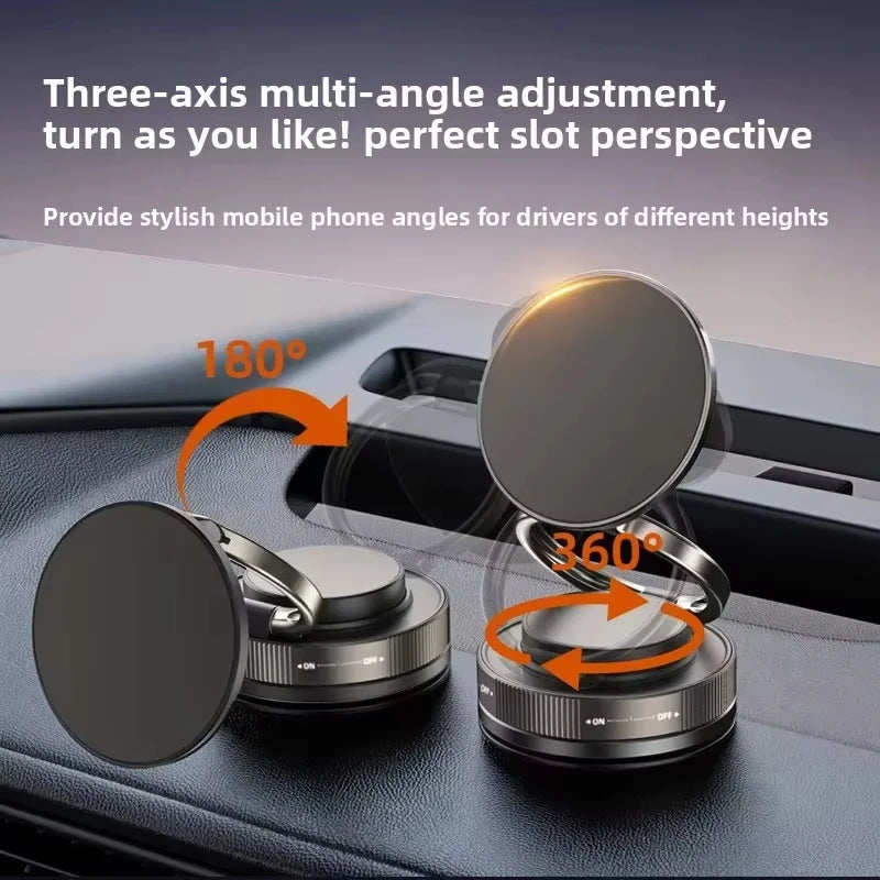Magnetic Car Phone Holder – 16 Magnets, Windshield & Dashboard Suction Mount, 360°
